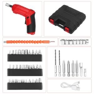 কর্ডলেস ইলেকট্রিক স্ক্রু ড্রাইভার কিট – মাল্টি বিট সেট ও ক্যারি বক্সসহ